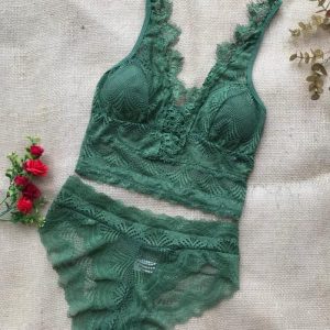 Conjunto em renda com bojo removível 03129