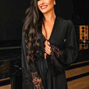 Robe em Liganete com renda 0544